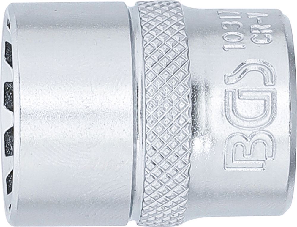 Produktbild BGS Steckschlüssel Einsatz 17 mm Gear Lock Antrieb Innenvierkant 10 mm 3/8 Zoll bild 3