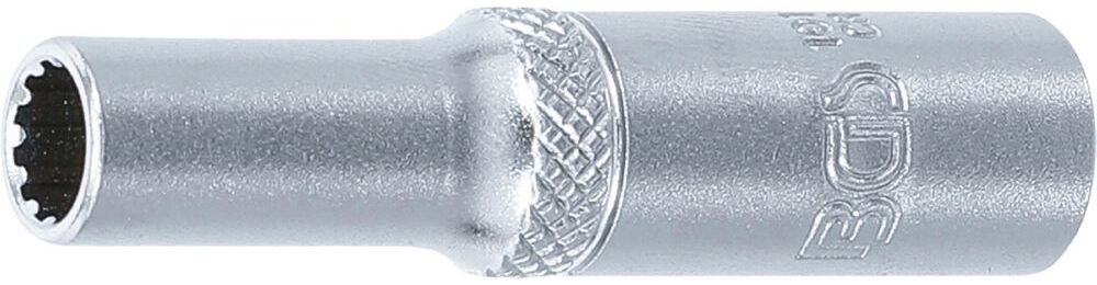 Produktbild BGS Steckschlüssel Einsatz 6 mm Gear Lock tief Antrieb Innenvierkant 6,3 mm 1/4 Zoll