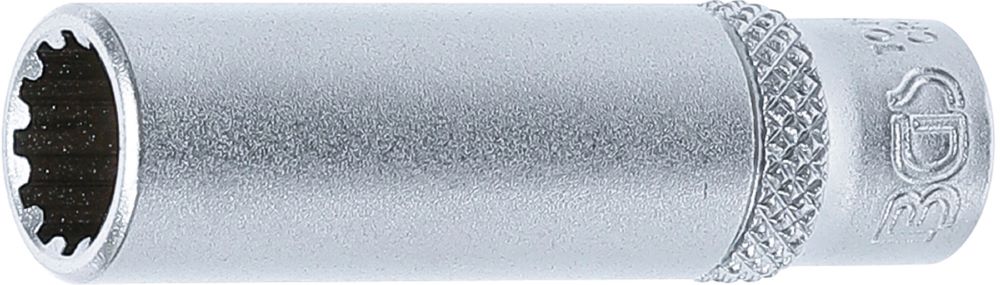 Produktbild BGS Steckschlüssel Einsatz 9 mm Gear Lock tief Antrieb Innenvierkant 6,3 mm 1/4 Zoll