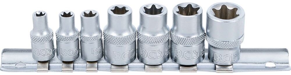 Produktbild BGS Steckschlüssel Einsatz Satz E-Profil E6-E16 7 teilig