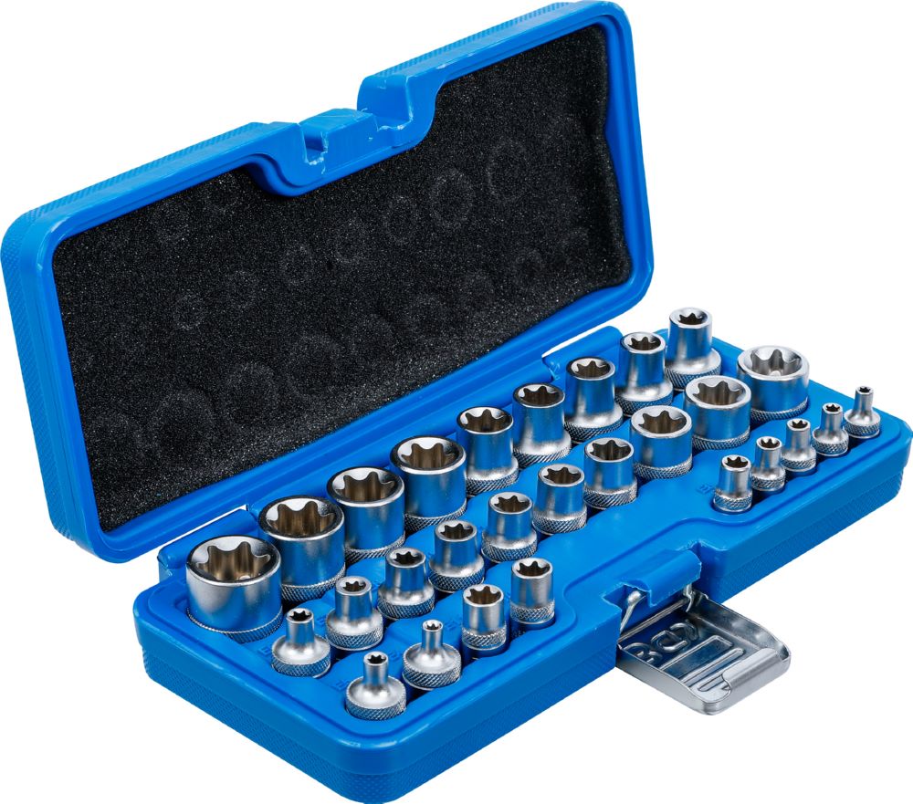 Produktbild Steckschlüssel Einsatz Satz E-Profil E4-E24 28 teilig bild 2