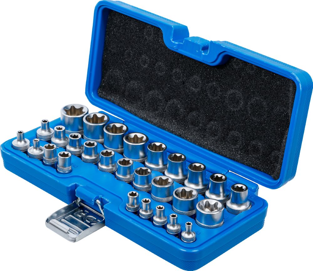 Produktbild Steckschlüssel Einsatz Satz E-Profil E4-E24 28 teilig bild 3