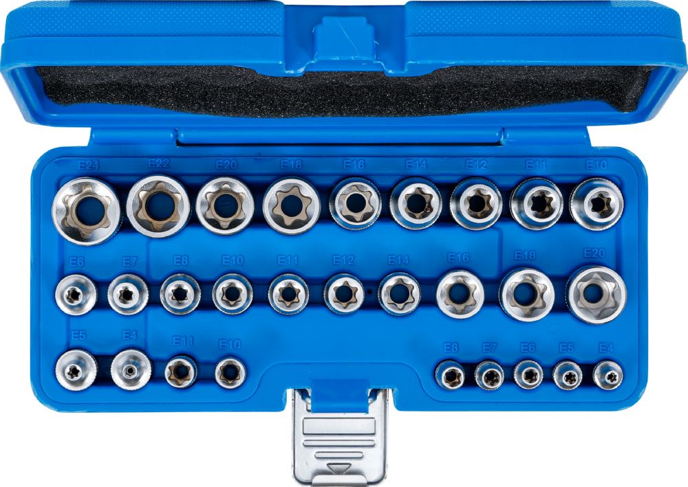 Produktbild Steckschlüssel Einsatz Satz E-Profil E4-E24 28 teilig bild 4