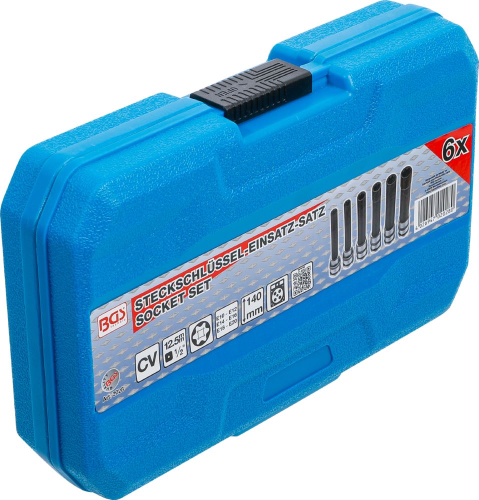 Produktbild Steckschlüssel Einsatz Satz E-Profil extra lang E10-E20 6 teilig bild 5