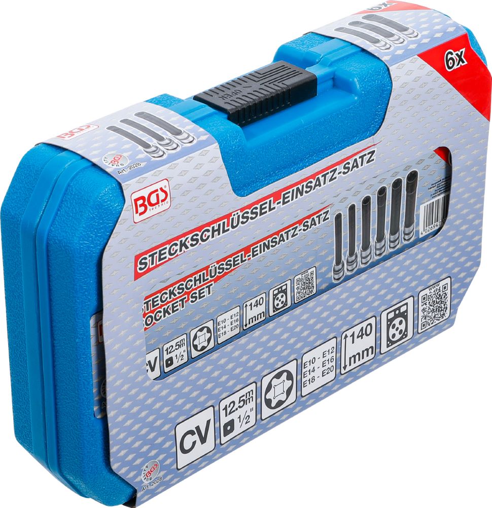 Produktbild Steckschlüssel Einsatz Satz E-Profil extra lang E10-E20 6 teilig bild 6