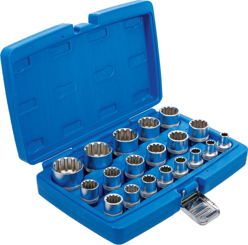 Produktbild Steckschlüssel Einsatz Satz Gear Lock Innenvierkant 1/2 Zoll 19 teilig bild 2