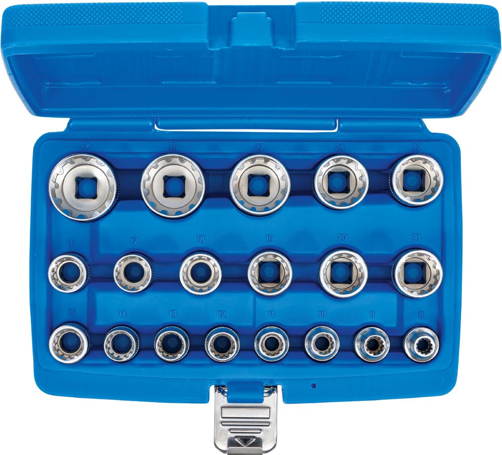 Produktbild Steckschlüssel Einsatz Satz Gear Lock Innenvierkant 1/2 Zoll 19 teilig bild 4