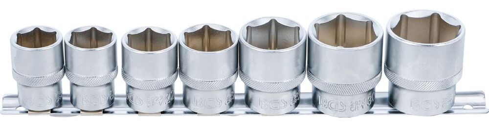 Produktbild BGS Steckschlüssel Einsatz Satz Sechskant Antrieb Innenvierkant 1/2 Zoll 20-32 mm