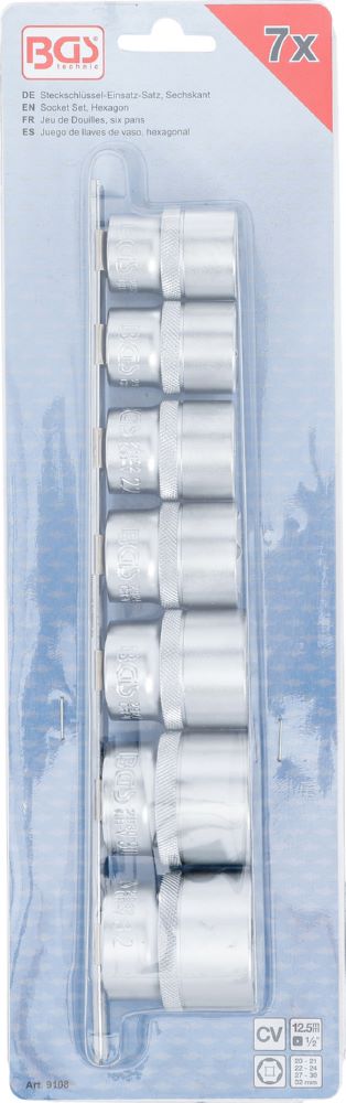 Produktbild Steckschlüssel Einsatz Satz Sechskant Antrieb Innenvierkant 1/2 Zoll 20-32 mm bild 4