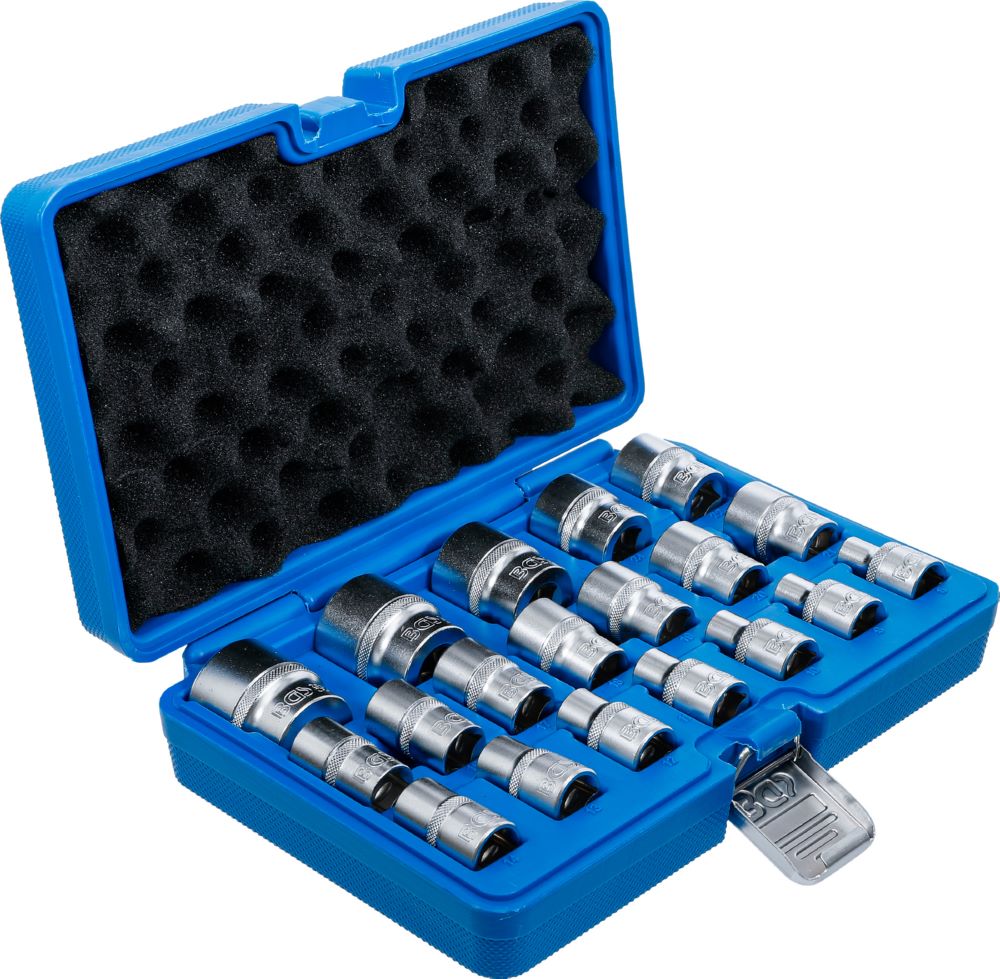 Produktbild Steckschlüssel Einsatz Satz Sechskant Innenvierkant 1/2 Zoll 8-32 mm bild 2