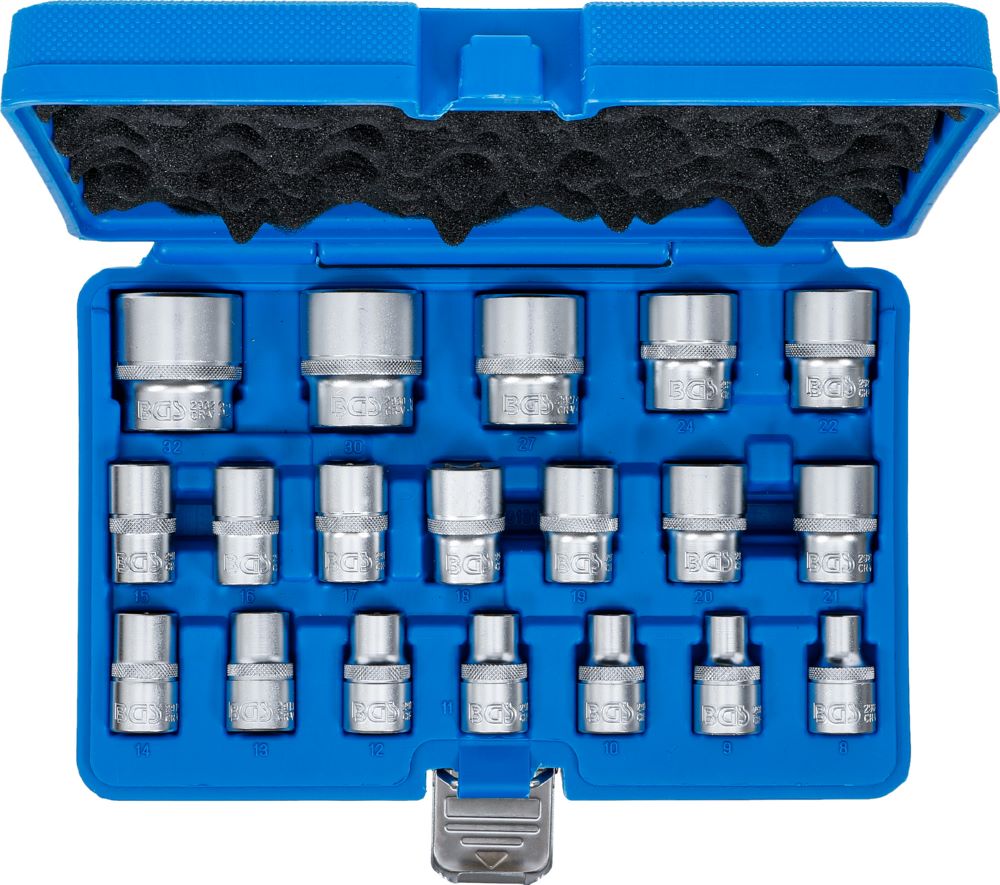 Produktbild Steckschlüssel Einsatz Satz Sechskant Innenvierkant 1/2 Zoll 8-32 mm bild 4