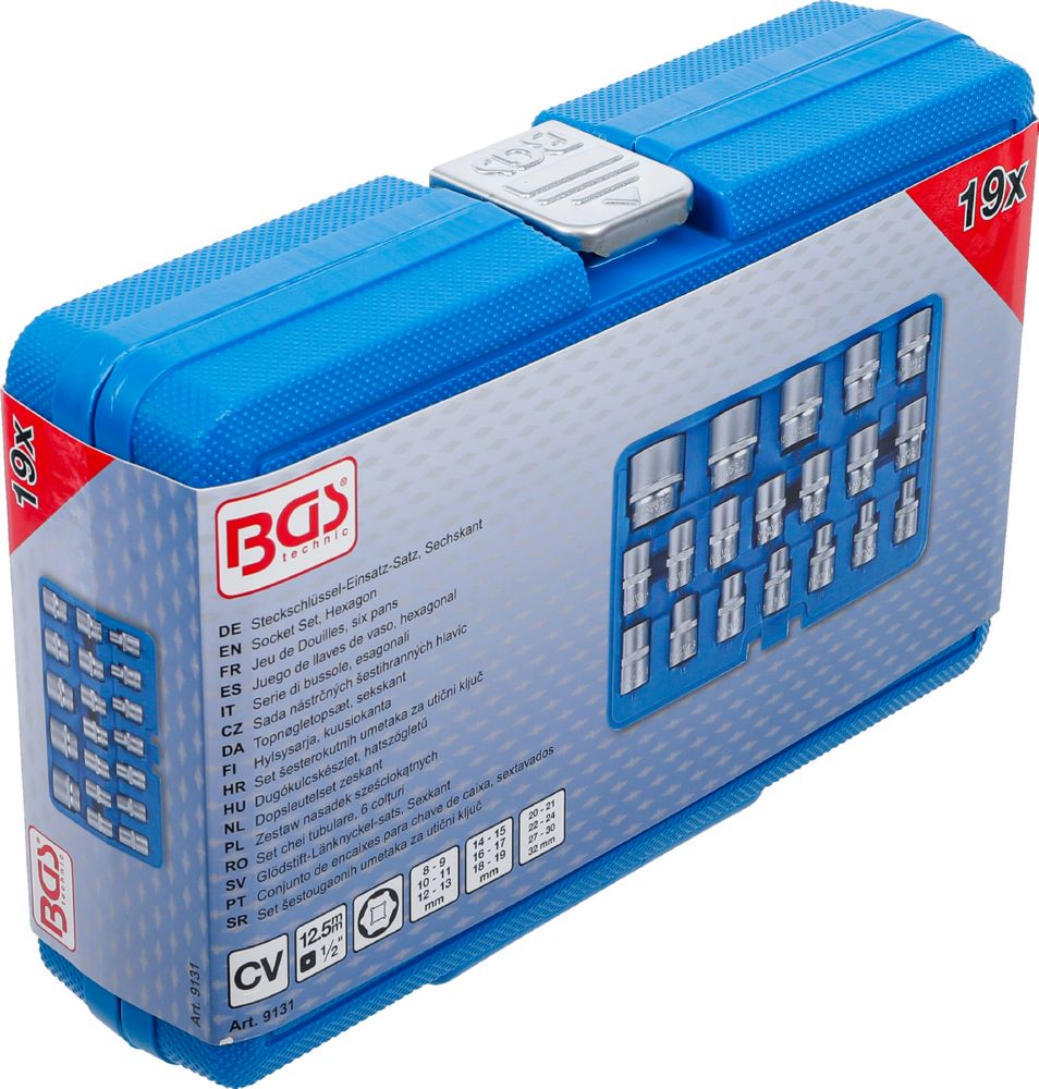 Produktbild Steckschlüssel Einsatz Satz Sechskant Innenvierkant 1/2 Zoll 8-32 mm bild 6