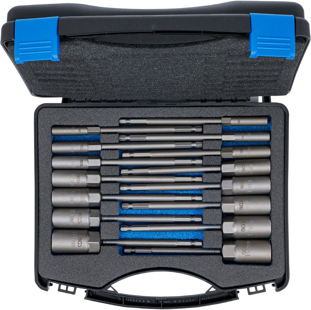 Produktbild Steckschlüssel Einsatz Satz Sechskant extra lang 5,5-19 mm 15 teilig bild 5