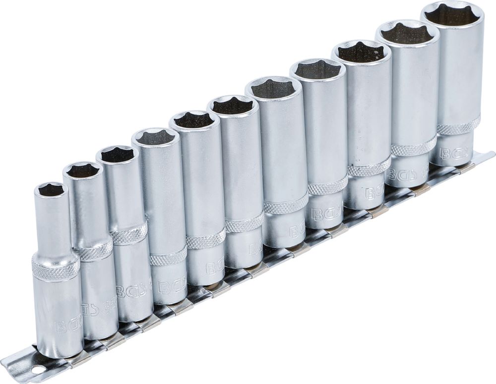 Produktbild Steckschlüssel Einsatz Satz Sechskant tief Innenvierkant 3/8 Zoll 11 teilig bild 2