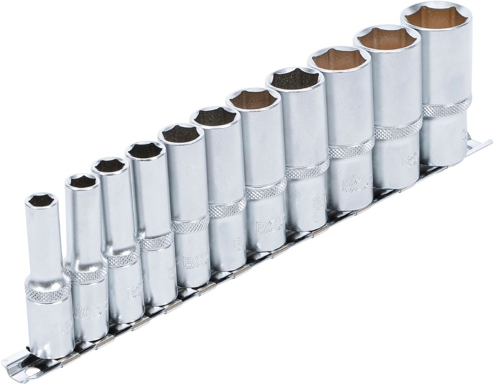 Produktbild Steckschlüssel Einsatz Satz Sechskant tief Innenvierkant 3/8 Zoll 11 teilig bild 2