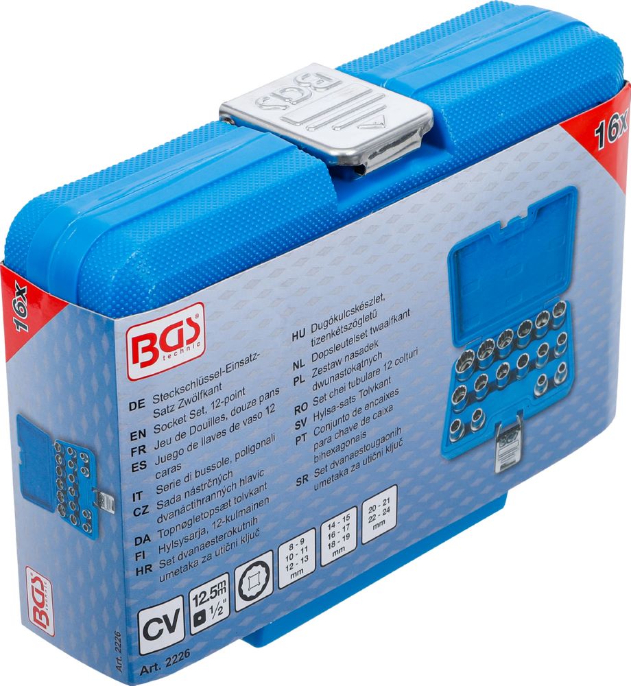 Produktbild Steckschlüssel Einsatz Satz Zwölfkant Innenvierkant 1/2 Zoll 8-24 mm bild 6