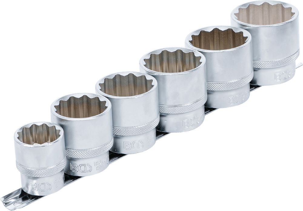 Produktbild Steckschlüssel Einsatz Satz Zwölfkant Innenvierkant 1/2 Zoll 24-38 mm 6 teilig bild 2