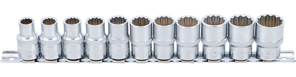 Produktbild BGS Steckschlüssel Einsatz Satz Zwölfkant Innenvierkant 1/2 Zoll 10-21 mm 11 teilig