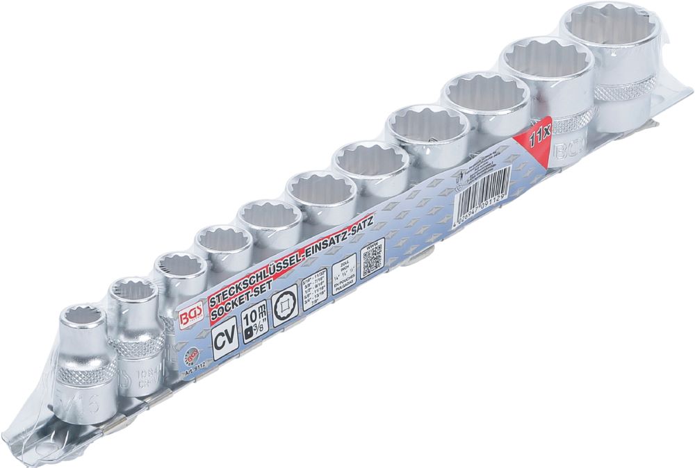 Produktbild Steckschlüssel Einsatz Satz Zwölfkant Innenvierkant 3/8 Zoll 11 teilig bild 4