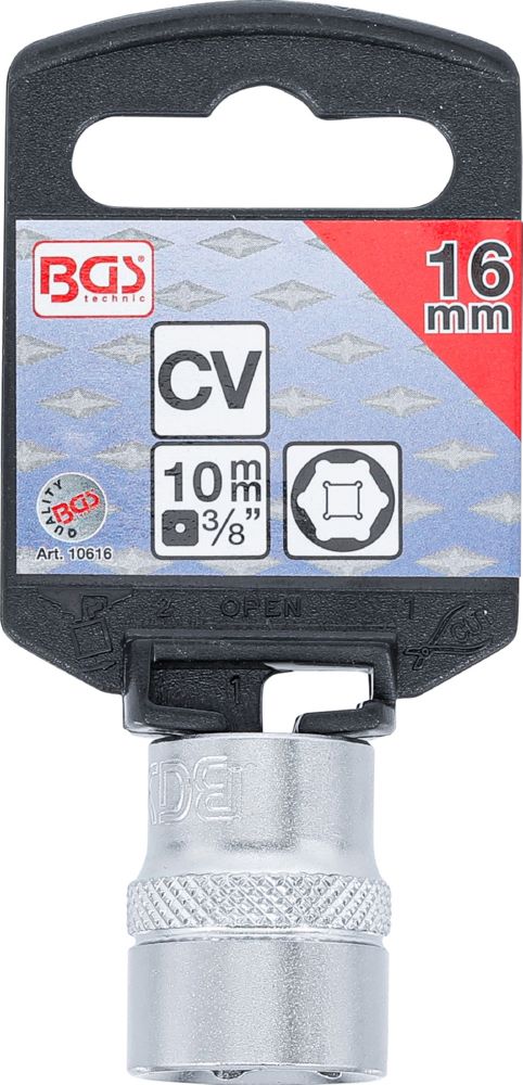 Produktbild BGS Steckschlüssel Einsatz 16 mm Sechskant Antrieb Innenvierkant 10 mm 3/8 Zoll bild 3