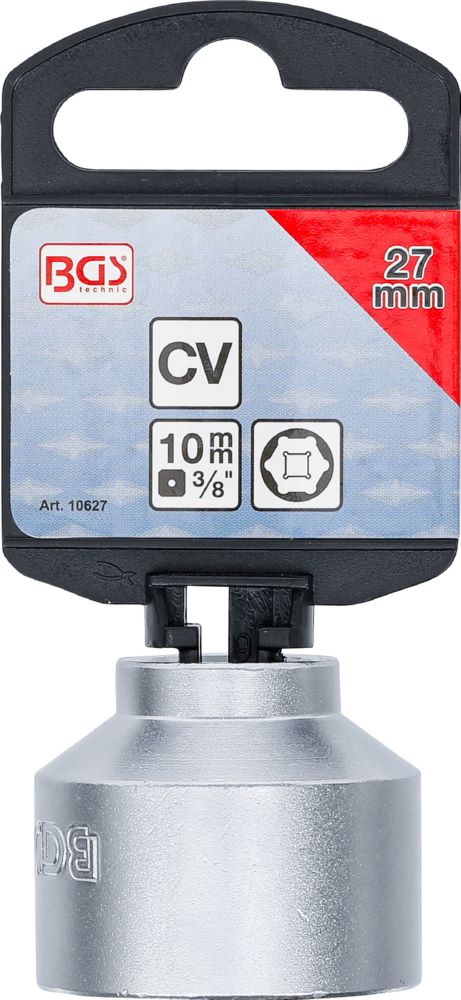 Produktbild BGS Steckschlüssel Einsatz 27 mm Sechskant Antrieb Innenvierkant 10 mm 3/8 Zoll bild 4