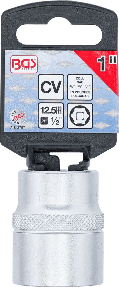 Produktbild Steckschlüssel Einsatz 1 Zoll Sechskant Antrieb Innenvierkant 1/2 Zoll bild 3