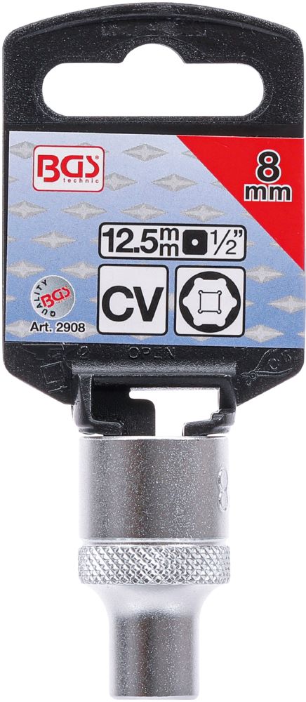 Produktbild Steckschlüssel Einsatz Sechskant Antrieb Innenvierkant 1/2 Zoll 8 mm bild 3