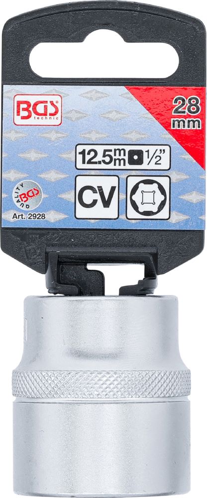 Produktbild Steckschlüssel Einsatz Sechskant Antrieb Innenvierkant 1/2 Zoll 28 mm  bild 3