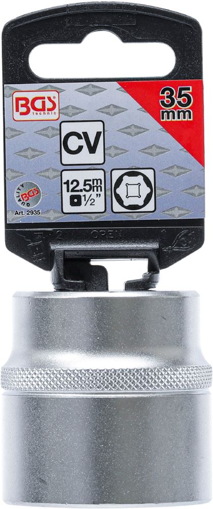 Produktbild Steckschlüssel Einsatz Sechskant Antrieb Innenvierkant 1/2 Zoll 35 mm   bild 3