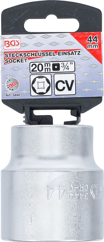 Produktbild Steckschlüssel Einsatz Sechskant Antrieb Innenvierkant 3/4 Zoll 44 mm bild 3