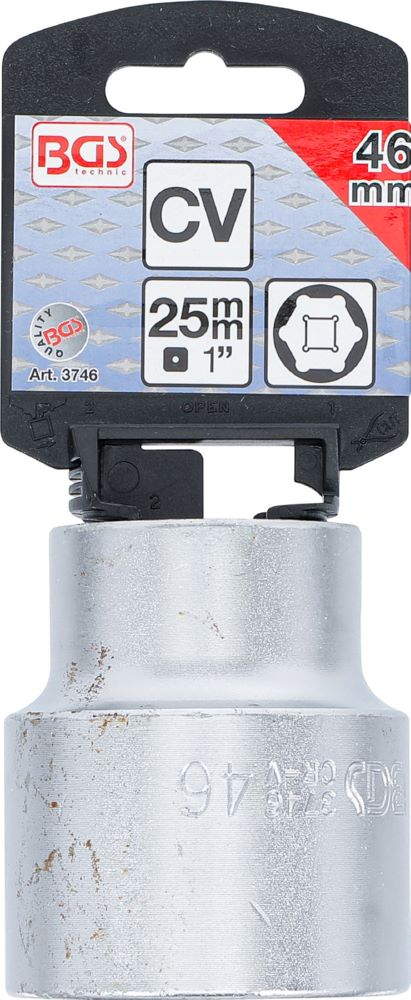 Produktbild Steckschlüssel Einsatz Sechskant Antrieb Innenvierkant 1 Zoll 46 mm bild 3