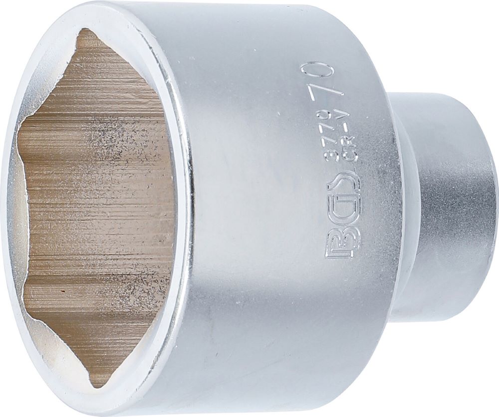 Produktbild BGS Steckschlüssel Einsatz Sechskant Antrieb Innenvierkant 1 Zoll 70 mm