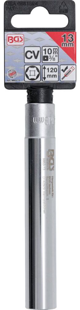 Produktbild Steckschlüssel Einsatz Sechskant extra tief Innenvierkant 3/8 Zoll 13 mm bild 2