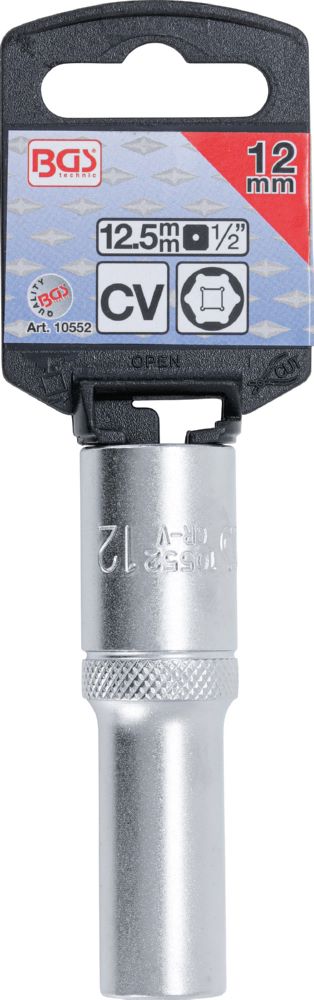 Produktbild BGS Steckschlüssel Einsatz 12 mm Sechskant tief Antrieb Innenvierkant 12,5 mm bild 2