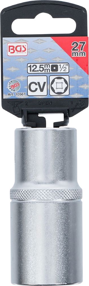 Produktbild BGS Steckschlüssel Einsatz 27 mm Sechskant tief Antrieb Innenvierkant 12,5 mm bild 3