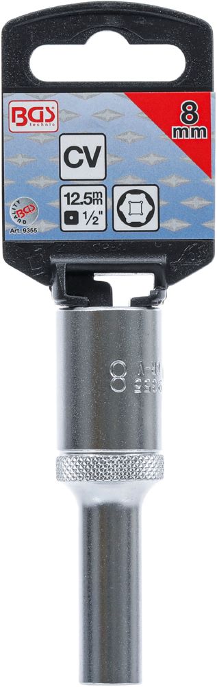 Produktbild Steckschlüssel Einsatz Sechskant tief Antrieb Innenvierkant 1/2 Zoll 8 mm bild 3