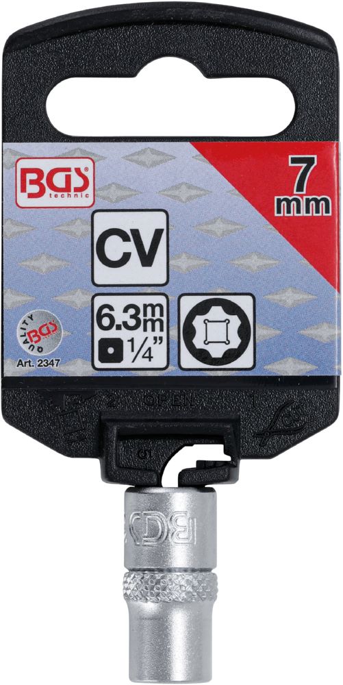 Produktbild Steckschlüssel Einsatz Super Lock Innenvierkant 1/4 Zoll 7,0 mm bild 2