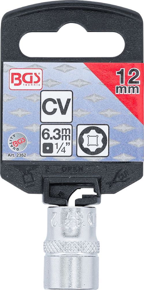 Produktbild Steckschlüssel Einsatz Super Lock Innenvierkant 1/4 Zoll 12 mm bild 3