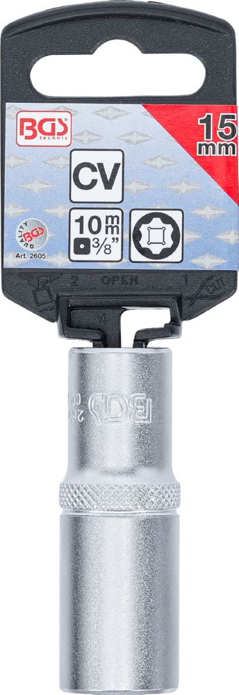 Produktbild Steckschlüssel Einsatz Super Lock tief Antrieb Innenvierkant 3/8 Zoll 15 mm bild 3