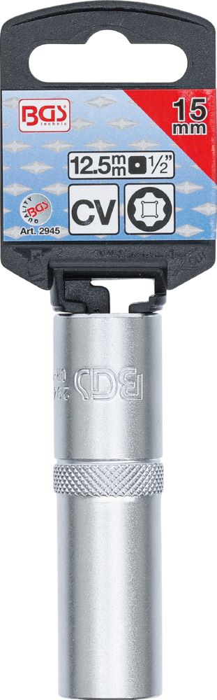 Produktbild Steckschlüssel Einsatz Super Lock tief Antrieb Innenvierkant 1/2 Zoll 15 mm bild 3