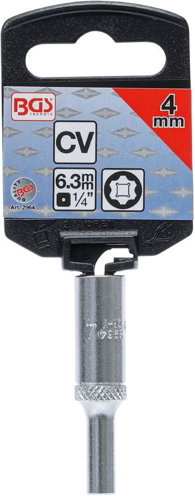 Produktbild Steckschlüssel Einsatz Super Lock tief Innenvierkant 1/4 Zoll 4 mm bild 3