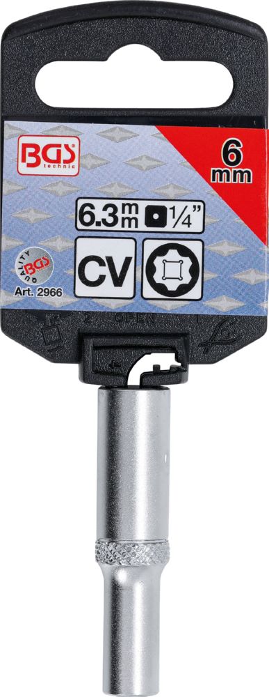 Produktbild Steckschlüssel Einsatz Super Lock tief Innenvierkant 1/4 Zoll 6 mm  bild 2