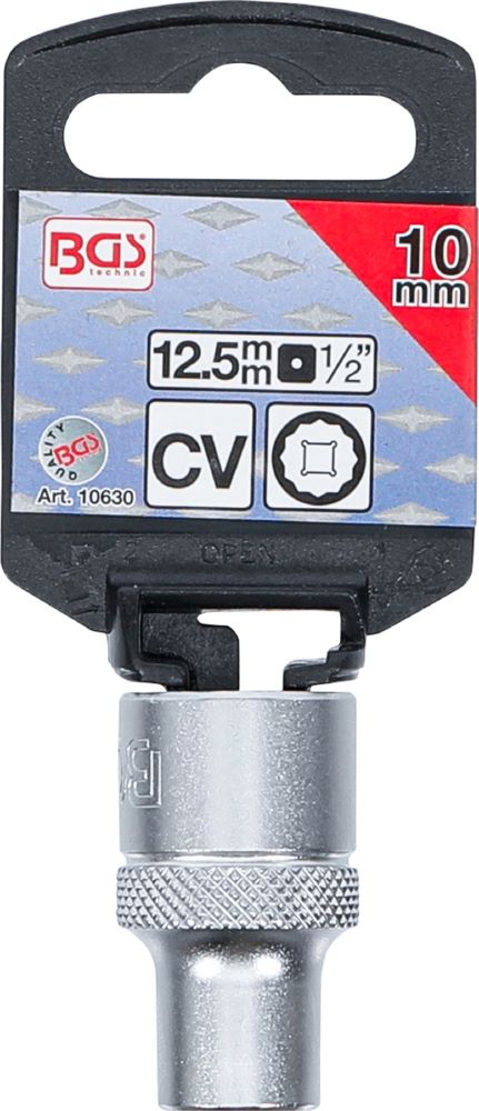 Produktbild BGS Steckschlüssel Einsatz 10 mm Zwölfkant Antrieb Innenvierkant 12,5 mm 1/2 Zoll bild 3