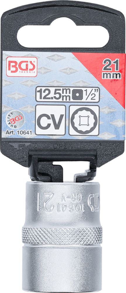 Produktbild BGS Steckschlüssel Einsatz 21 mm Zwölfkant Antrieb Innenvierkant 12,5 mm 1/2 Zoll bild 3