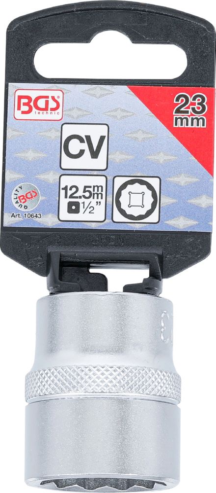 Produktbild BGS Steckschlüssel Einsatz 23 mm Zwölfkant Antrieb Innenvierkant 12,5 mm 1/2 Zoll bild 3