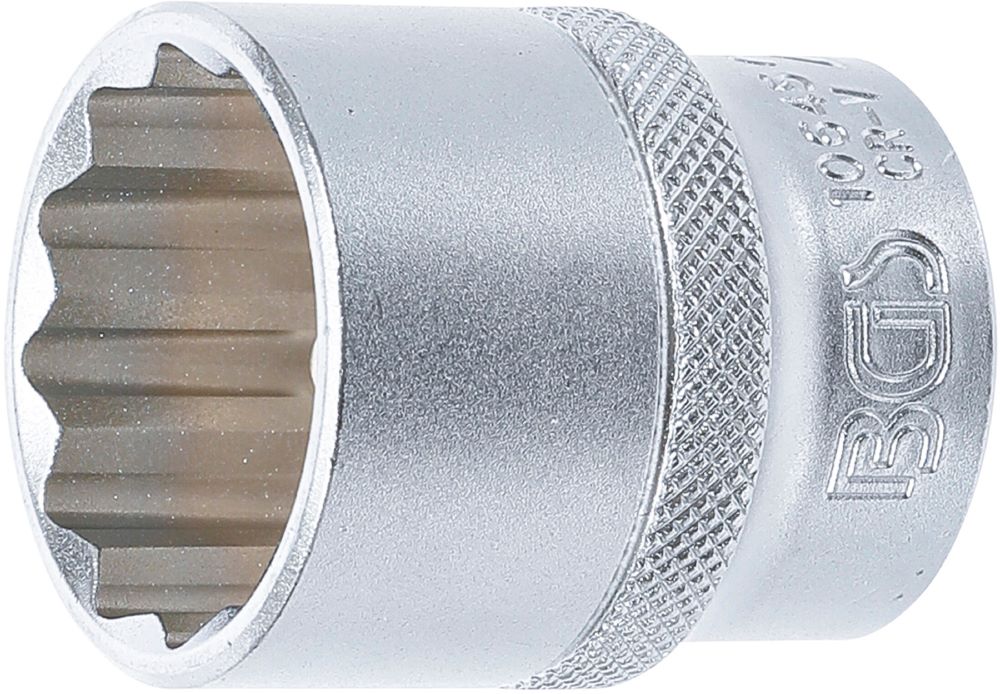 Produktbild BGS Steckschlüssel Einsatz 27 mm Zwölfkant Antrieb Innenvierkant 12,5 mm 1/2 Zoll
