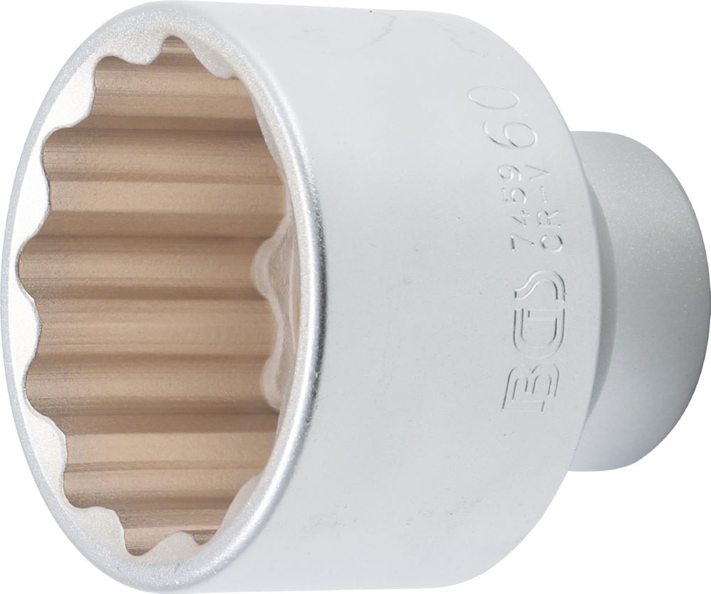 Produktbild BGS Steckschlüssel Einsatz Zwölfkant Antrieb Innenvierkant 20 mm 3/4 Zoll 60 mm