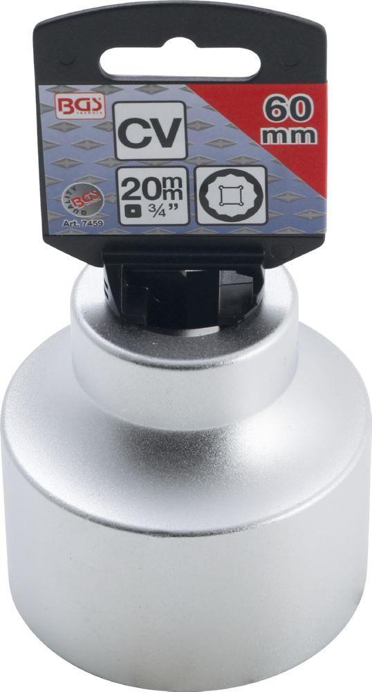 Produktbild Steckschlüssel Einsatz Zwölfkant Antrieb Innenvierkant 20 mm 3/4 Zoll 60 mm bild 2