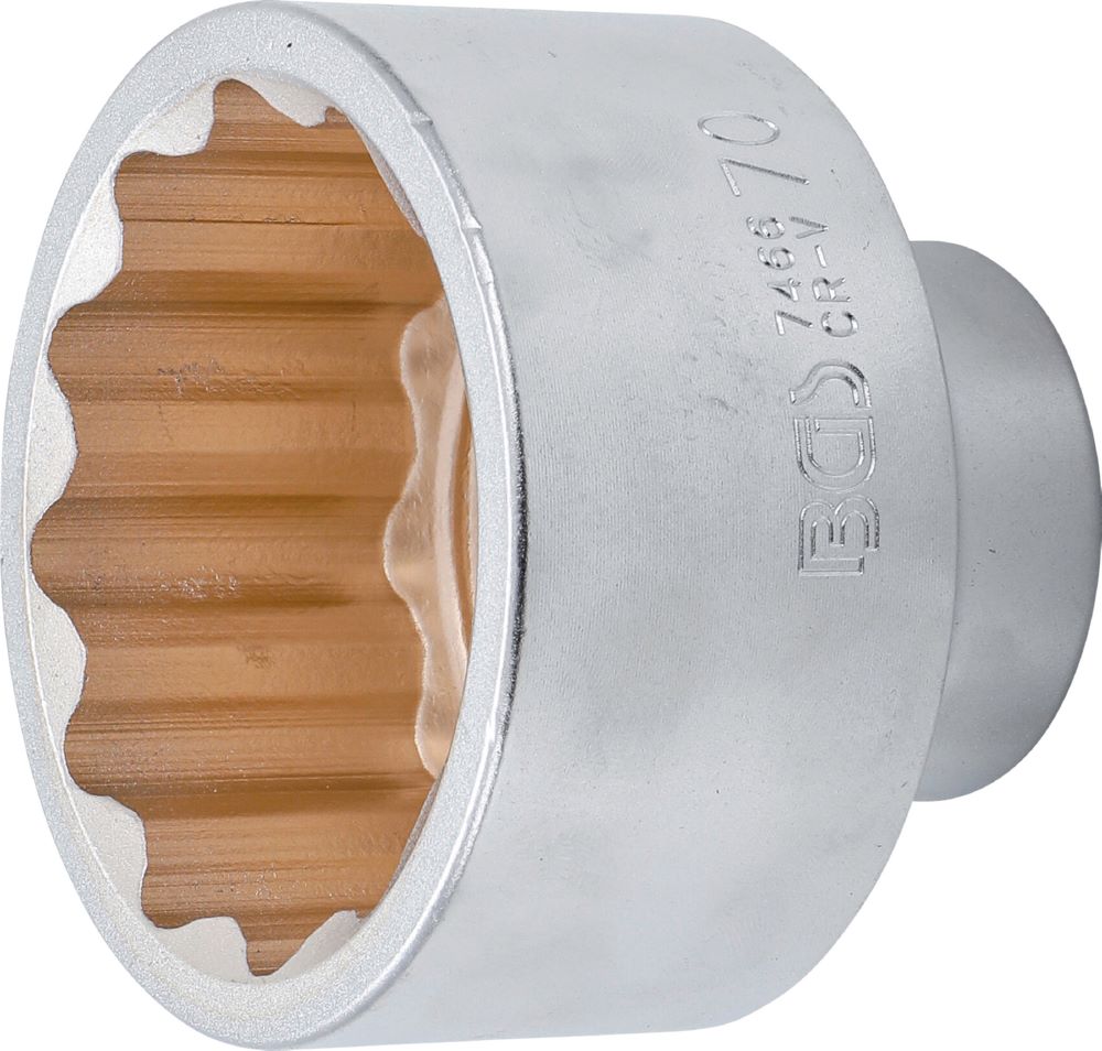 Produktbild BGS Steckschlüssel Einsatz Zwölfkant Antrieb Innenvierkant 20 mm 3/4 Zoll 70 mm