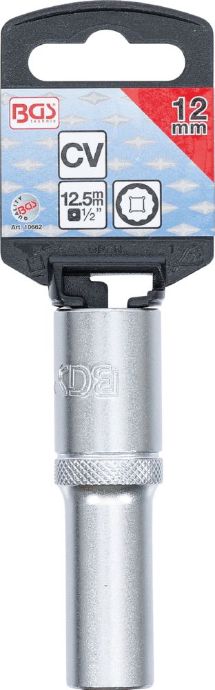 Produktbild Steckschlüssel Einsatz Zwölfkant tief Innenvierkant 1/2 Zoll 12 mm bild 3